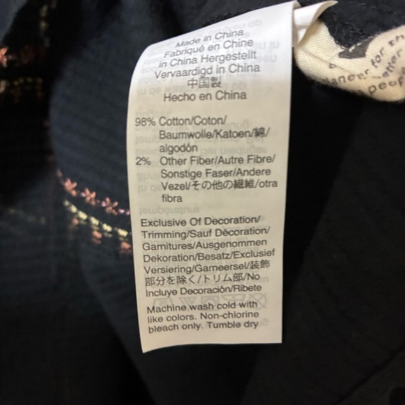 Madewell Sleeveless Boho Blouse Women’s XS Black Textured Top - Picture 8 of 8